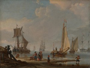 Zeegezicht door Abraham Storck