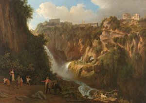 De waterval van Tivoli door Abraham Teerlink