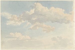 Wolken tegen blauwe lucht door Abraham Teerlink