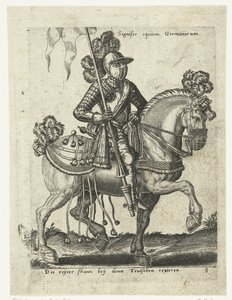 Duitse ruiter in harnas door Abraham de Bruyn (attributed to)