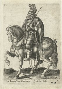Franse edelman te paard