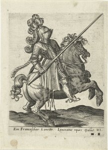 Franse lansier door Abraham de Bruyn (attributed to)