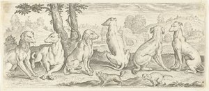 Honden door Abraham de Bruyn (possibly)