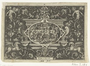 Cartouche: Phineus verstoort de bruiloft van Perseus en Andromeda