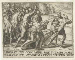 De ouderlingen worden weggeleid (Geschiedenis van Susanna) door Abraham de Bruyn
