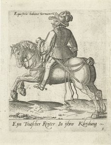 Duitse ruiter door Abraham de Bruyn
