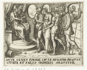 Susanna voor de rechters door Abraham de Bruyn