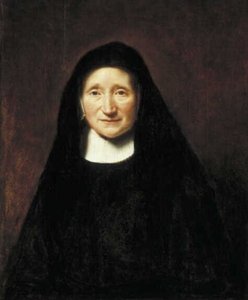 Portret van een vrouw door Abraham de Vries
