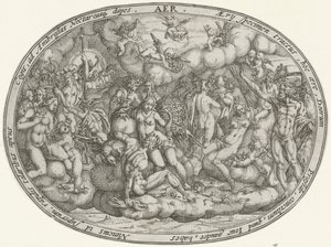 Olympische goden tussen de wolken: het element lucht door Abraham van den Hecken