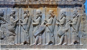 Muurgravure die de Koninklijke Garde afbeeldt, Tachara, Persepolis, ca. 6e-5e eeuw v.Chr.