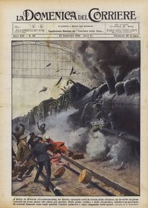 In Saitz, in Moravië (Tsjechoslowakije), een trein die het station binnenreed ?