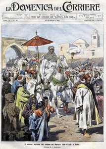Abd al-Aziz (al-Hasan Mohamed al-Hasani al-Alaoui) kwam Rabat binnen in Marokko in oktober 1907