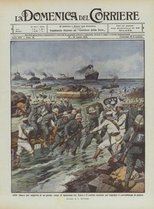 Bekwame verrassingslanding van een groot expeditiekorps tussen Zuara en de Tunesische grens voor ? door Achille Beltrame