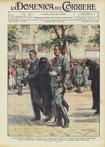 Bij de begrafenis van kanselier Dollfuss door Achille Beltrame