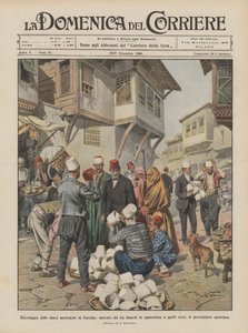 Boycot van Oostenrijkse goederen in Turkije, markt van witte fez ter vervanging van de rode fez