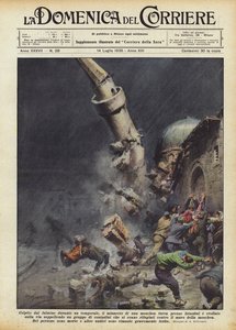 Getroffen door de bliksem tijdens een storm, de minaret van een Turkse moskee bij Istanbul ?