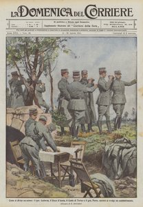 Hoe een actie wordt geleid, generaal Cadorna, de hertog van Aosta, de graaf van Turijn en generaal Porro