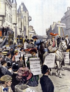 Demonstraties in Londen in september 1908 door Achille Beltrame