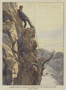 Dramatisch avontuur op de Monte Rosa, een alpinist zeven uur boven de afgrond gehouden