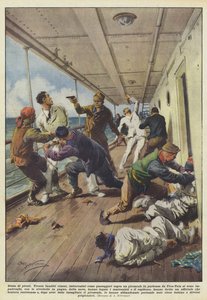 Daden van piraten door Achille Beltrame