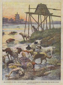 De Gebeurtenissen in China, Honden Strijden om de Drijvende Lijken op de Pei-Ho Rivier, Tussen Tien-Tsin en Ta-Ku