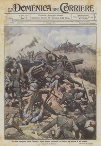 De alpini veroveren Malga Fossetta en Monte Magari, waarbij ze onder andere een batterij van zes kanonnen innemen door Achille Beltrame