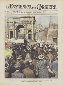 De Vorsten Bezoeken de Opgravingen van het Forum Romanum ter Gelegenheid van de 2653e Verjaardag van Rome