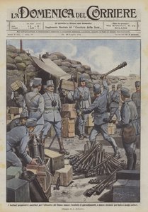 De barbaarse voorbereidingen van de Oostenrijkers voor het offensief aan de Beneden-Isonzo, gasflessen
