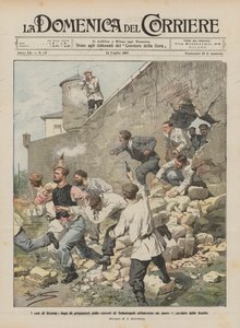De gevallen van Rusland, ontsnapping van gevangenen uit de gevangenissen van Sebastopol door een door bommen doorboorde muur