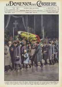 De Belgische verminkten voor het lichaam van koning Albert