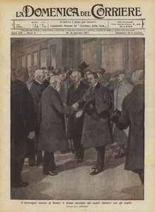 Het historische congres van Rome, de eerste ontmoeting van onze ministers met de gasten door Achille Beltrame