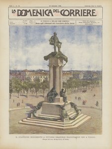 Het grandioze monument voor Vittorio Emanuele, gisteren ingehuldigd in Turijn door Achille Beltrame