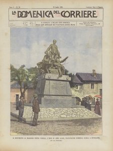 Het monument voor majoor Pietro Toselli, de held van Amba Alagi, afgelopen zondag ingehuldigd in Peveragno
