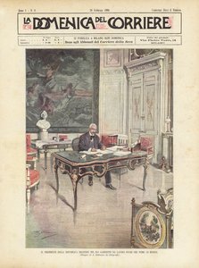 De president van de Franse Republiek in zijn werkkamer enkele uren voor zijn dood door Achille Beltrame