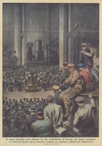 Het eerste concert in de werkplaatsen