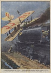 De eerste botsing tussen een trein en een vliegtuig