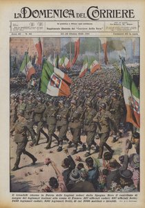 De triomfantelijke terugkeer naar het vaderland van de legioenen uit Spanje
