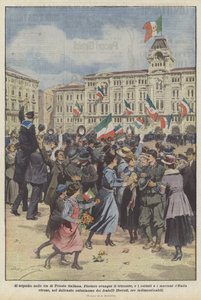 De vreugde in de straten van Italiaans Triëst door Achille Beltrame
