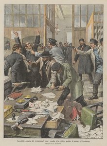 Ongelooflijke moed van de Russische revolutionairen, aanval op een postkantoor overdag in Sint-Petersburg