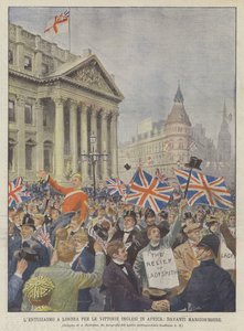 Het Enthousiasme in Londen voor de Engelse Overwinningen in Afrika, Voor Mansion-House