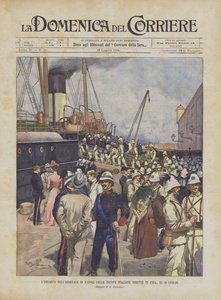 Het Inschepen van Italiaanse Troepen naar China in het Arsenaal van Napels, op 10 Juli