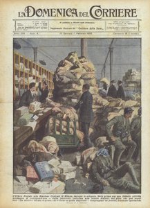 Het postkantoor op het Centraal Station van Milaan tijdens de staking