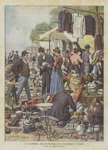 De karakteristieke rommelmarkt, genaamd Sinigallia in Milaan