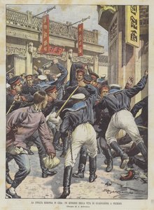 De Europese beschaving in China, een episode uit het garnizoensleven in Peking door Achille Beltrame