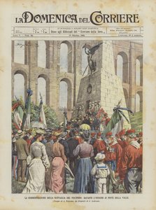 De herdenking van de slag bij de Volturno, voor het ossuarium bij de Ponti della Valle