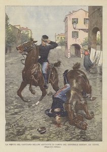 De dood van kapitein Bellini, adjudant van generaal Goiran, in Udine