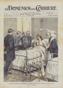 La Signorina Fischer die wakker wordt in een kliniek in Wenen na drie maanden van voortdurende slaap