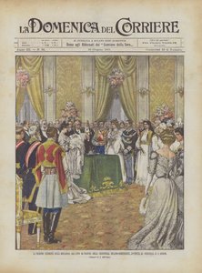 De plechtige ceremonie van de rogatie van de geboorteakte van prinses Jolanda-Margherita