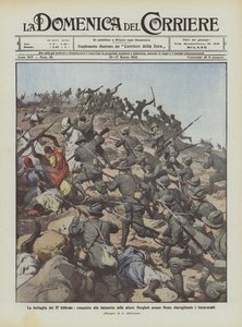 De slag van 27 februari, verovering met de bajonet van de Mergheb hoogten bij Homs, de Turks-Arabieren verslaan