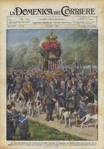 Het feest van de patroonheilige van de jagers in het Koninklijk Kasteel van Stupinigi